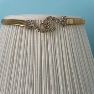 EUC Stretch goldtone and rhinestone belt